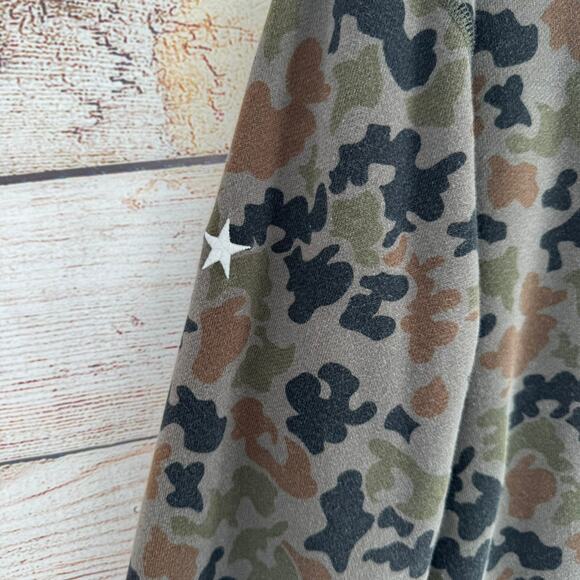 Converse Camouflage Embroidered Hoodie Sweatshirt Mens XL Green Black - Picture 15 of 16